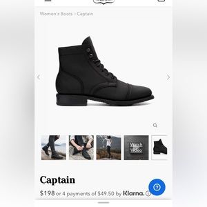 Thursday black matte captain boots